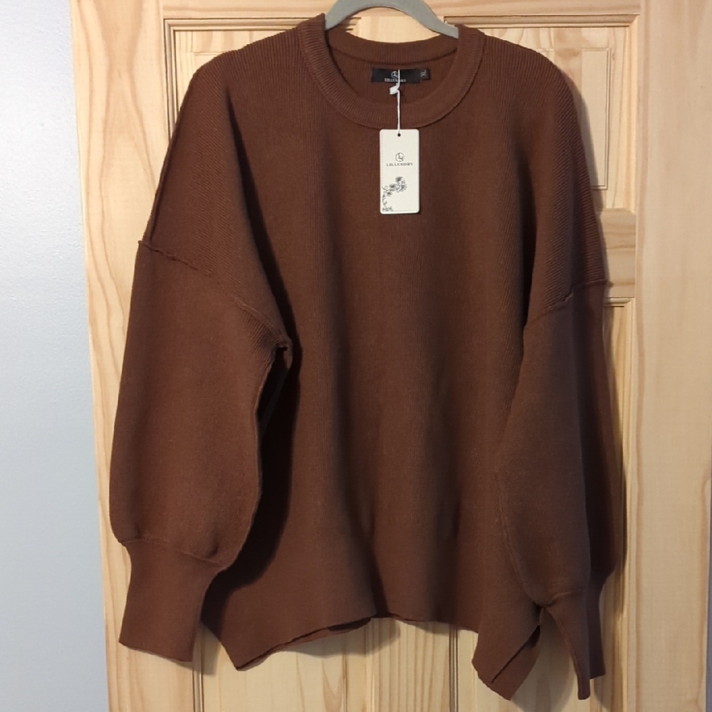 Brown Crew Neck Sweater